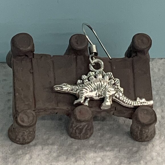 Dinosaur Earring, Dinosaur Lover, Dinosaur Jewelry, Gift Idea, - Picture 5 of 9